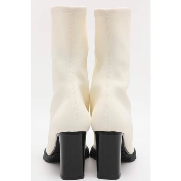Alexander McQueen White Neoprene Slim Tread Boots Scuba Booties 37.5 NIB 1,090 - Picture 7 of 7